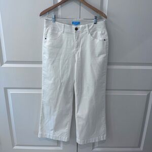 Draper James RSVP women’s size 10 white wide legged pants with elastic waistband